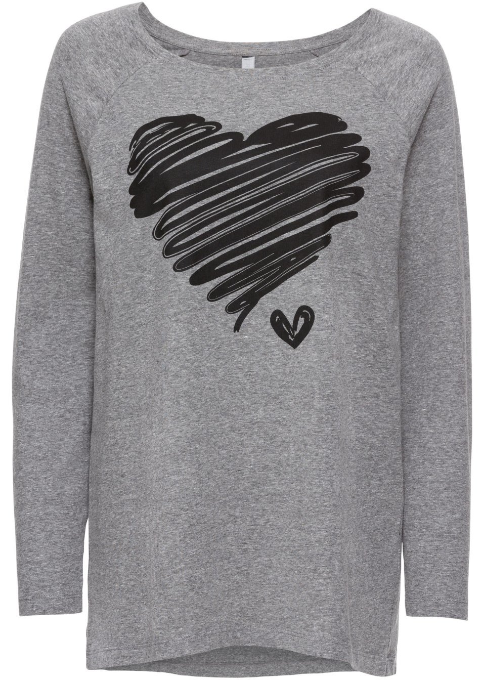 Μπλούζα-Γκρι μελανζέ/Μαύρο με στάμπα-RAINBOW