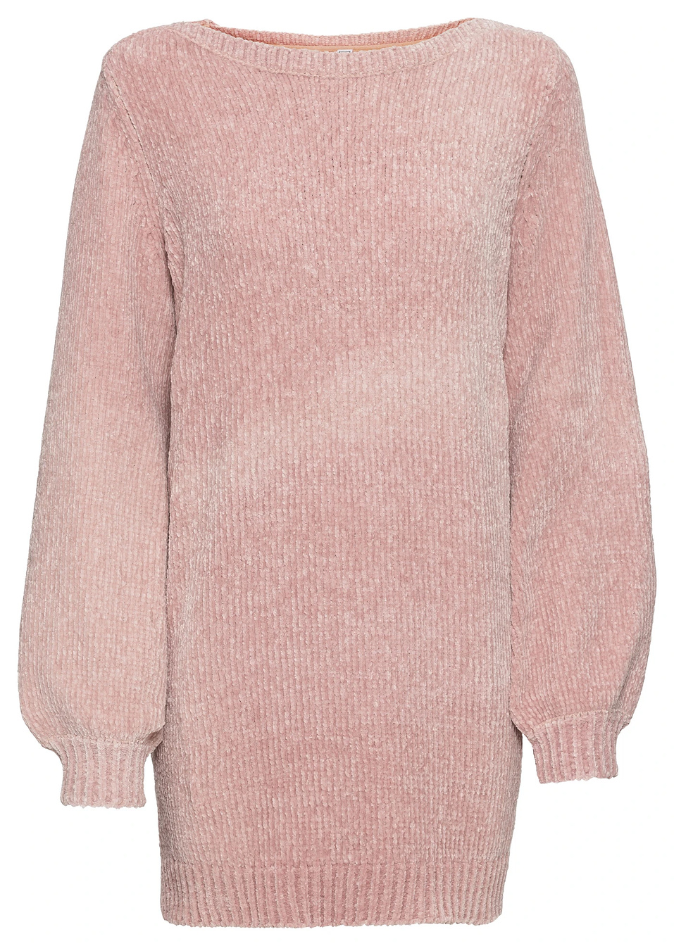 Μακρύ πουλόβερ σενίλ-Ροζ vintage-RAINBOW