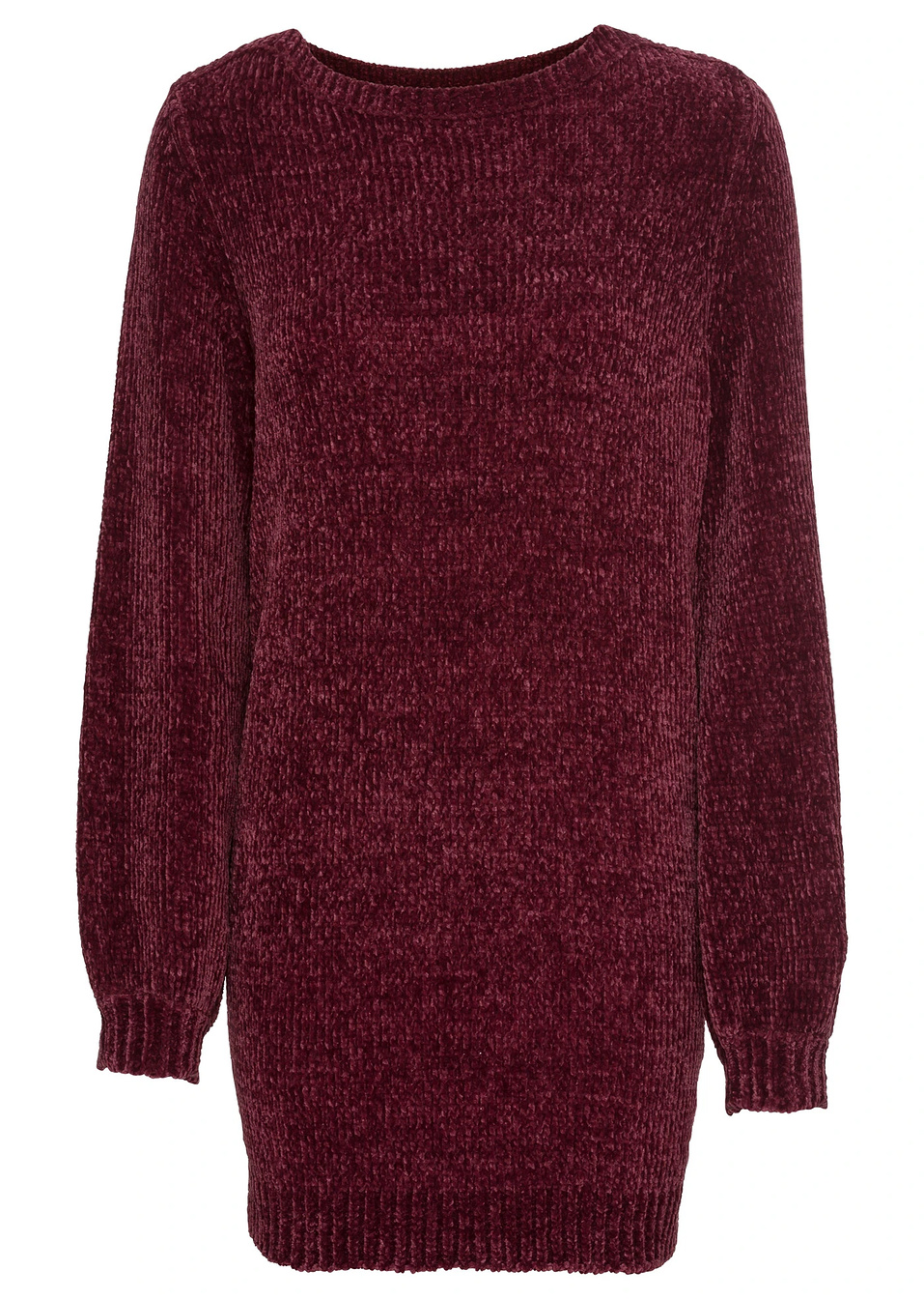 Μακρύ πουλόβερ σενίλ-Κόκκινο του σφενδάμου-RAINBOW