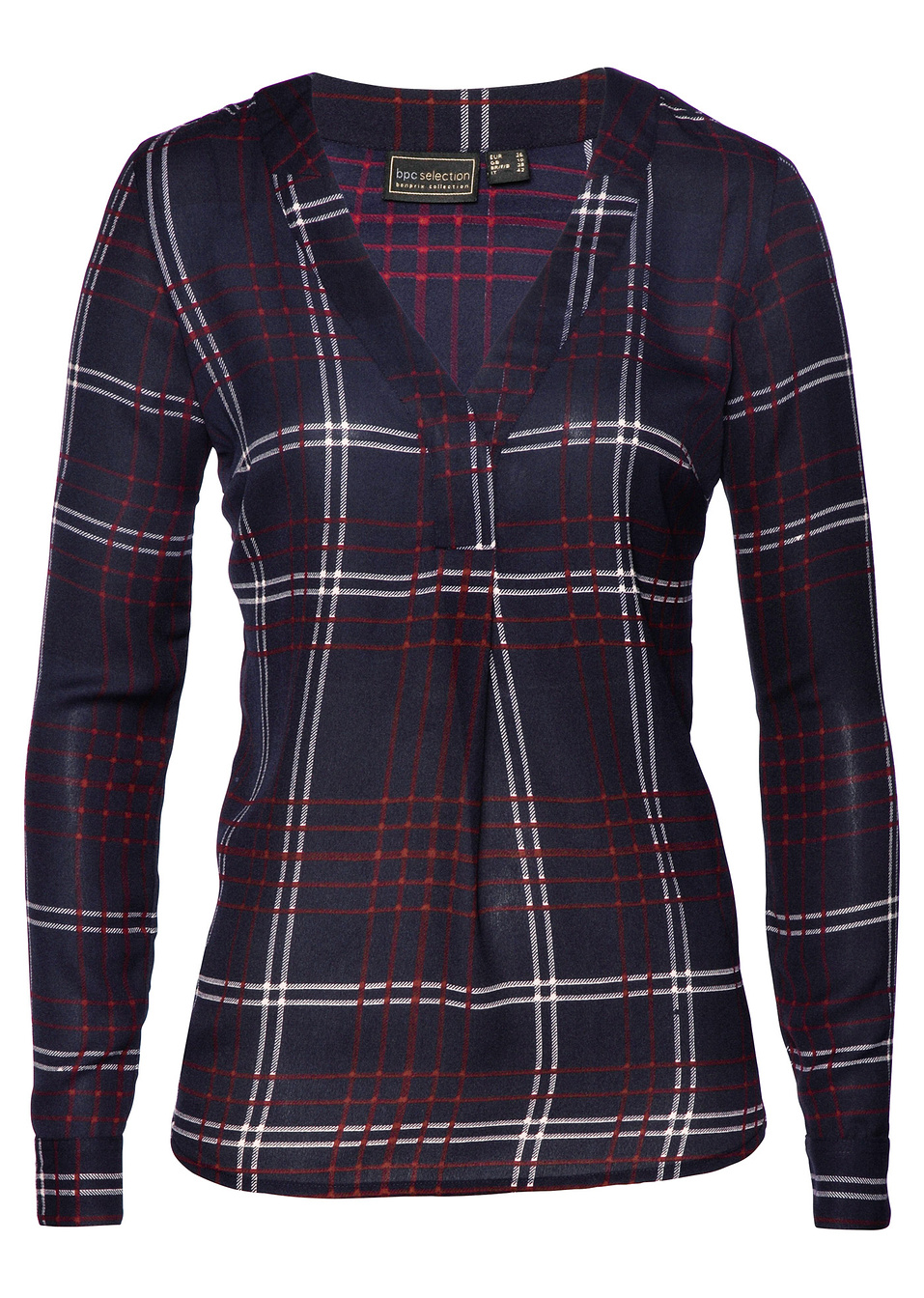 Τουνίκ-Μπλε σκούρο καρό-bpc selection bonprix collection