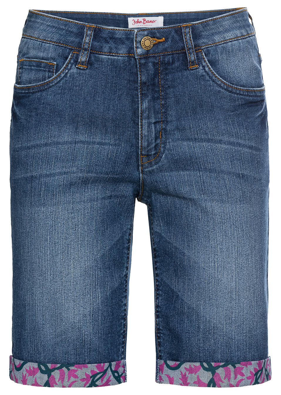 elastiki-tzin-bermouda-me-chromatisto-reber-John Baner JEANSWEAR