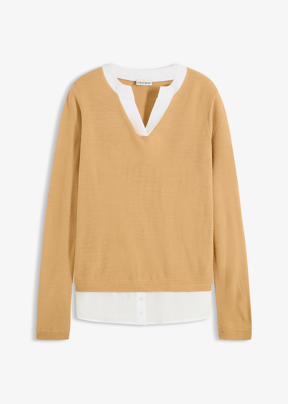 Πουλόβερ 2-σε-1-Καπουτσίνο-BODYFLIRT