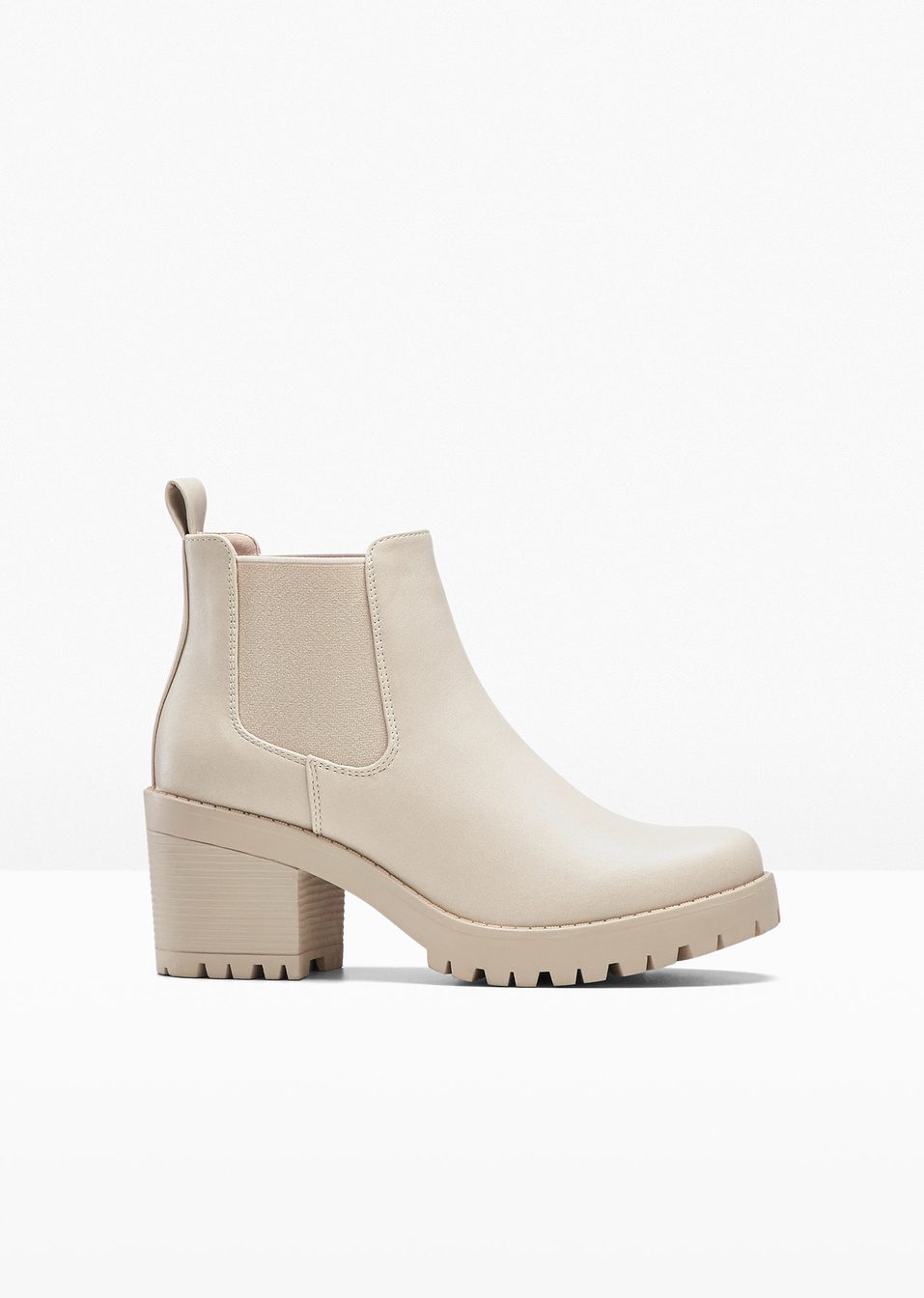 Μποτάκια Chelsea-Μπεζ-RAINBOW