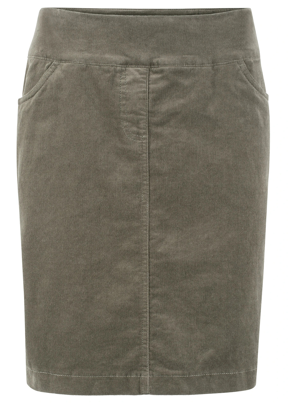 Еластична джинсова пола-Маслинено зелено тъмно-bpc bonprix collection