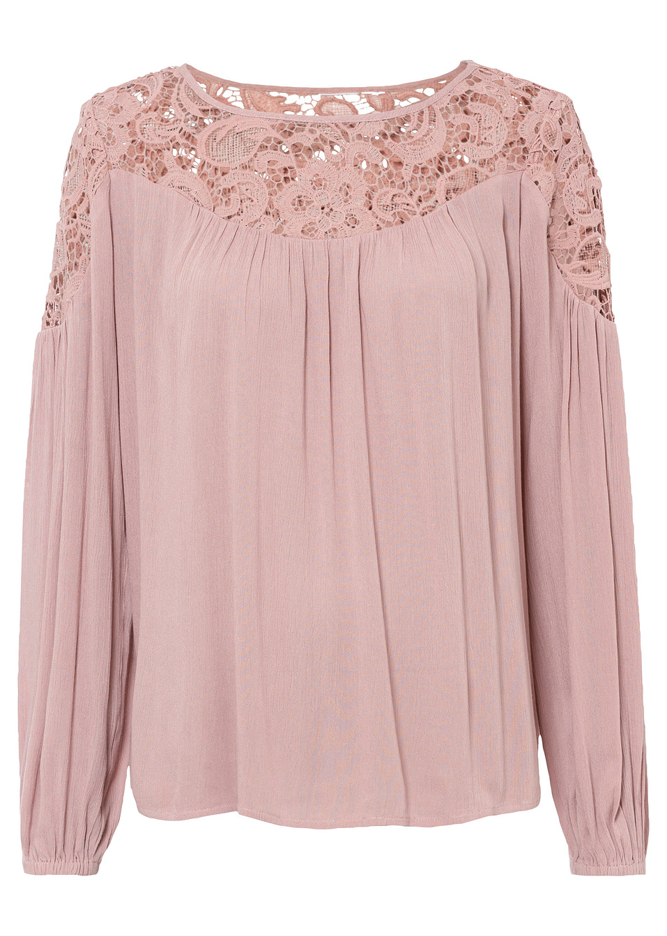 Туника с дантела-Пепел от рози-BODYFLIRT
