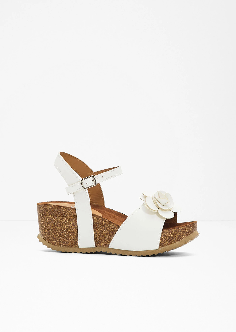 Сандали с клиновиден ток-Бяло-bpc bonprix collection