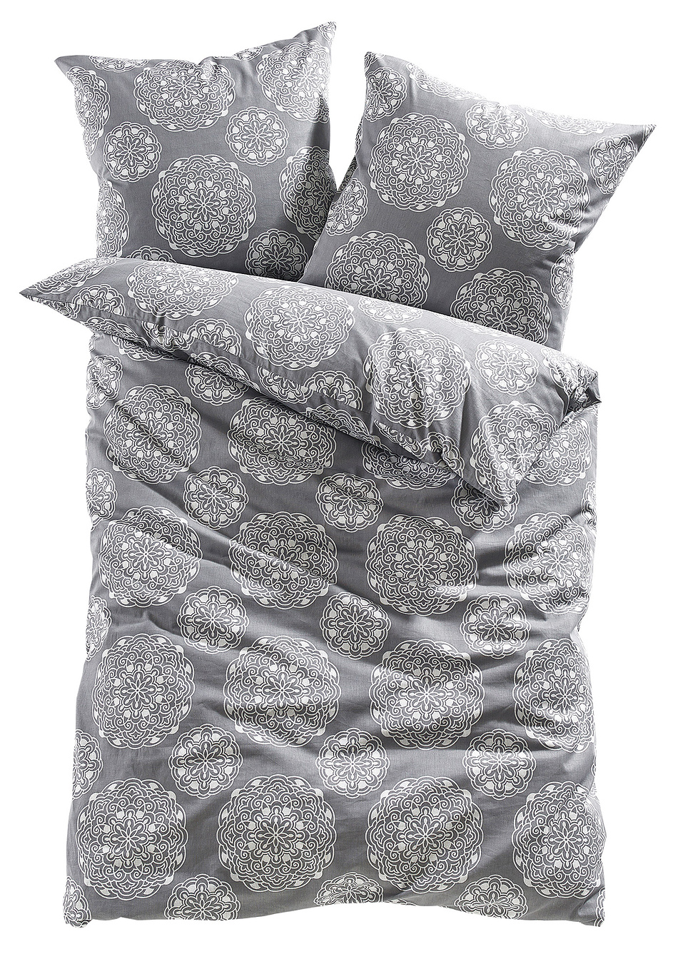 Παπλωματοθήκη με αραβουργήματα-Ανθρακί-bpc living bonprix collection