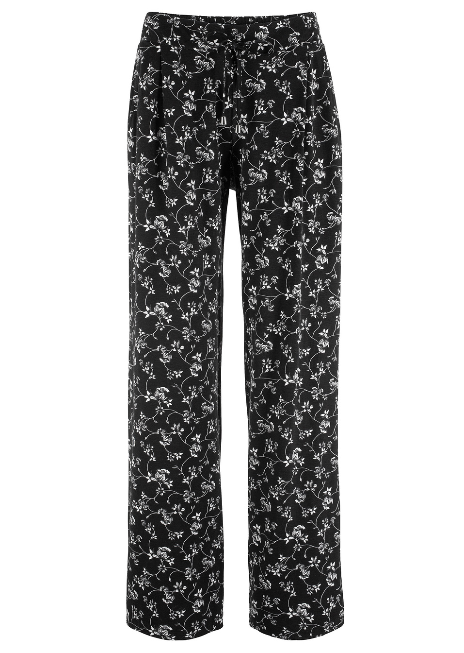 Παντελόνι harem με λάστιχο στη μέση-Μαύρο εμπριμέ-bpc bonprix collection