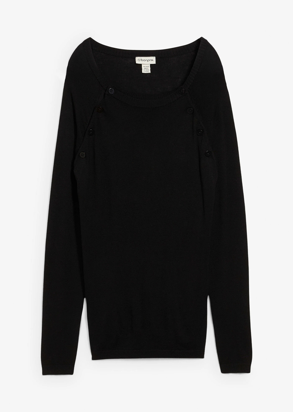 Πουλόβερ εγκυμοσύνης και θηλασμού-Μαύρο-bpc bonprix collection