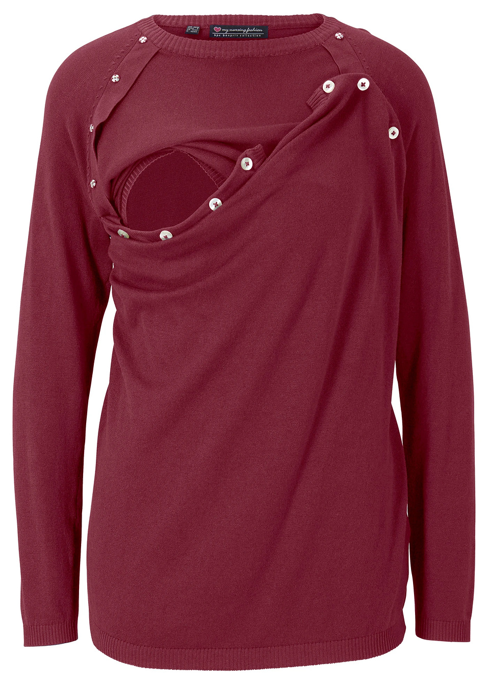 Пуловер за бременни и кърмещи майки-Червено кленово-bpc bonprix collection
