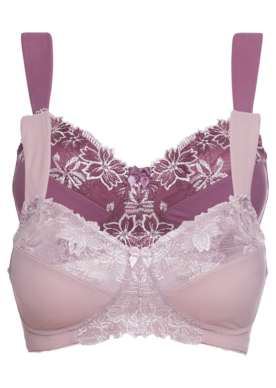 Σουτιέν χωρίς μπανέλα (συσκευασία των 2)-Του μούρου/Ροζ + Ροζ-bpc selection bonprix collection