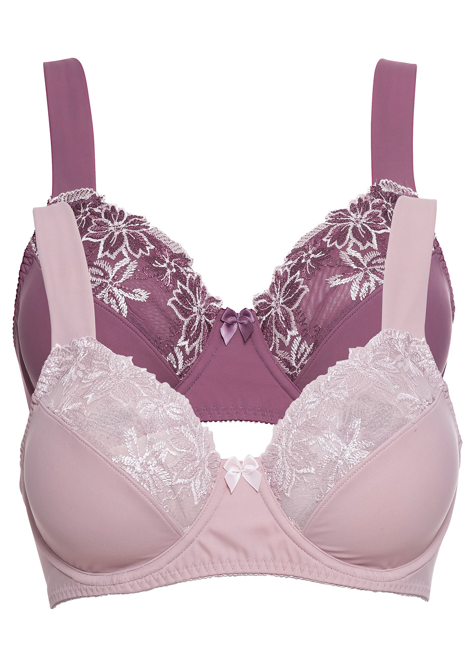 Σουτιέν (συσκευασία των 2)-Του μούρου/Ροζ + Ροζ-bpc selection bonprix collection