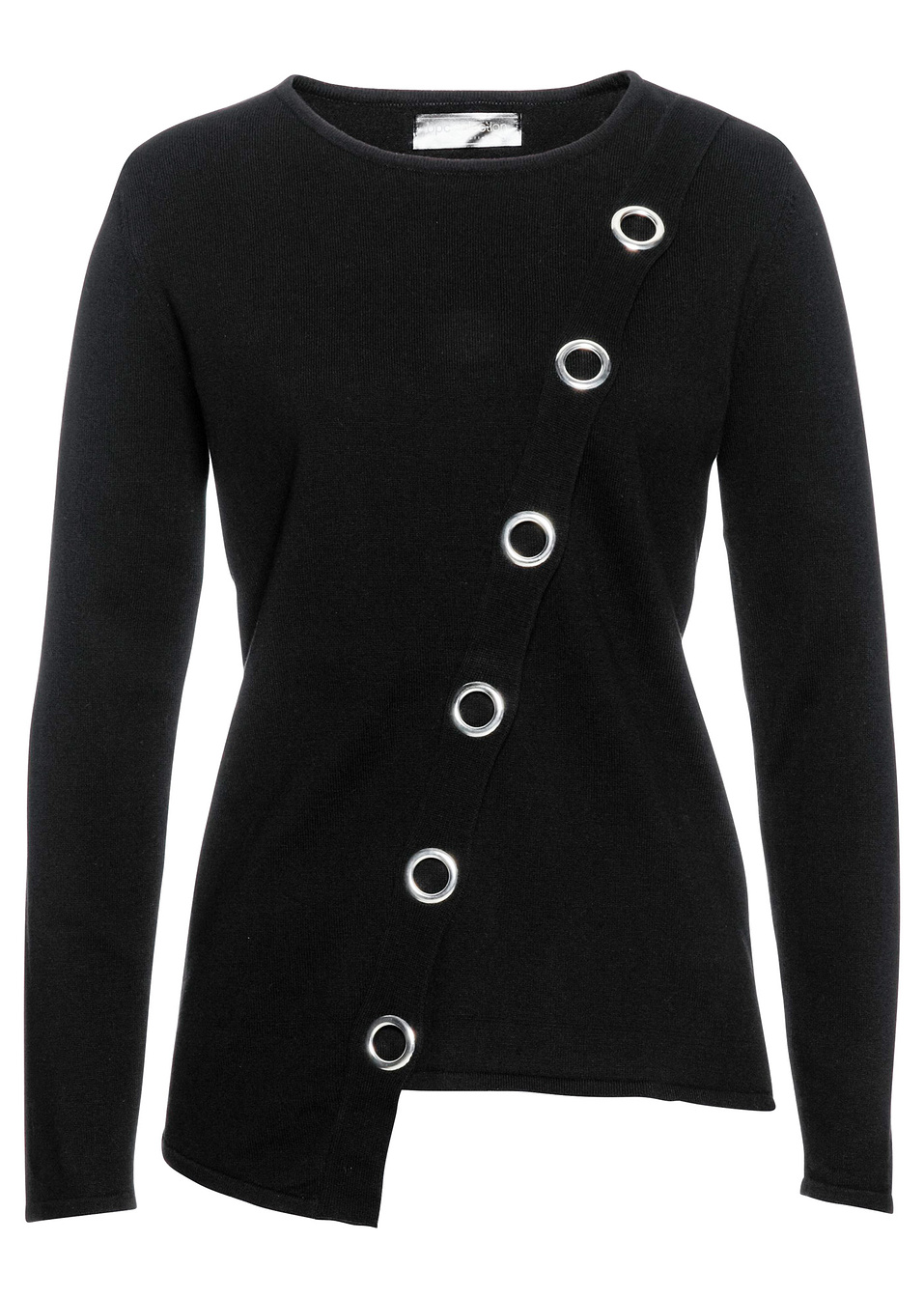 Πουλόβερ-Μαύρο/Ασημί-bpc selection bonprix collection