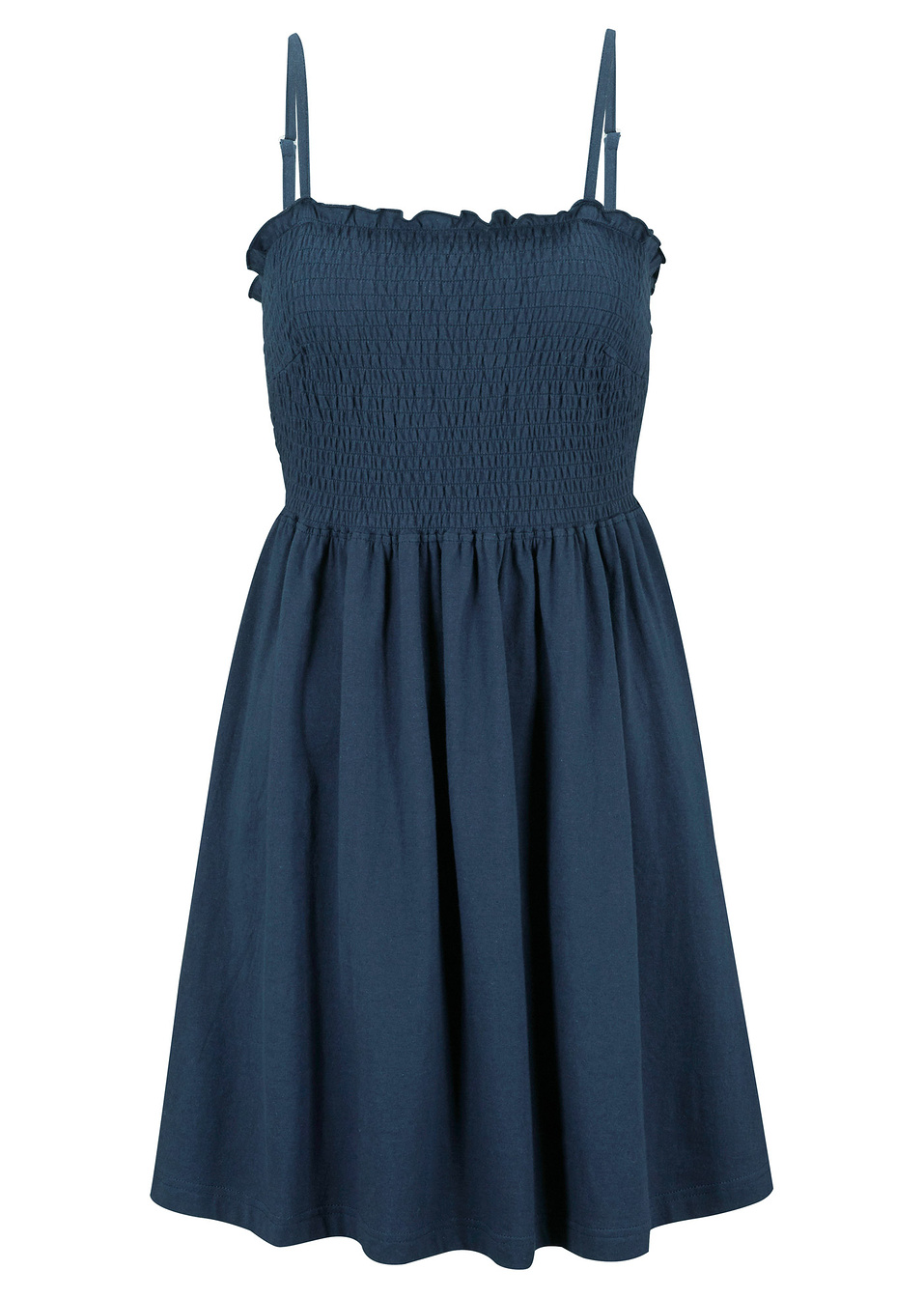 Φόρεμα ζέρσεϊ με τιράντες-Μπλε σκούρο-bpc bonprix collection