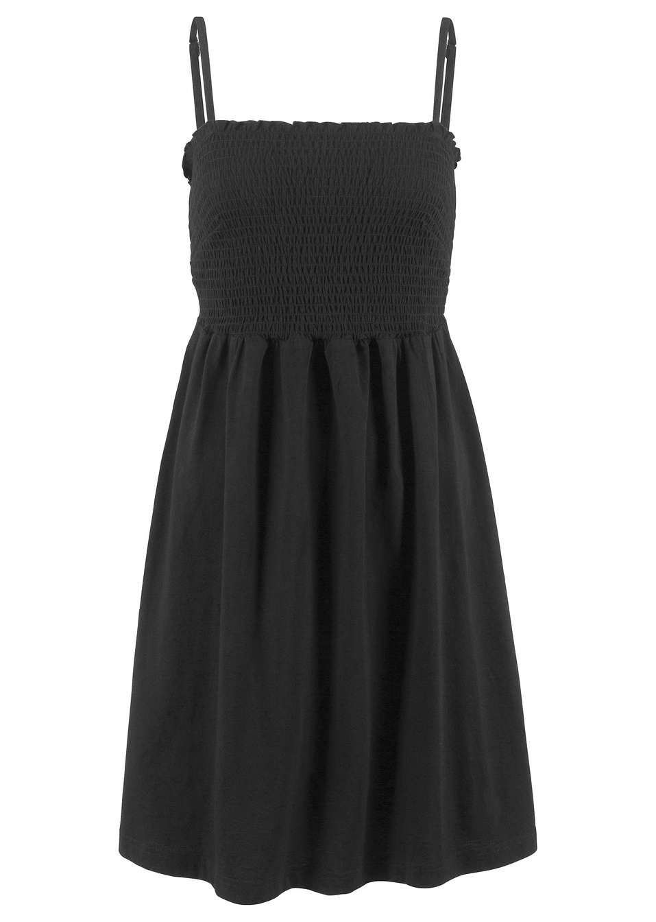 Φόρεμα ζέρσεϊ με τιράντες-Μαύρο-bpc bonprix collection