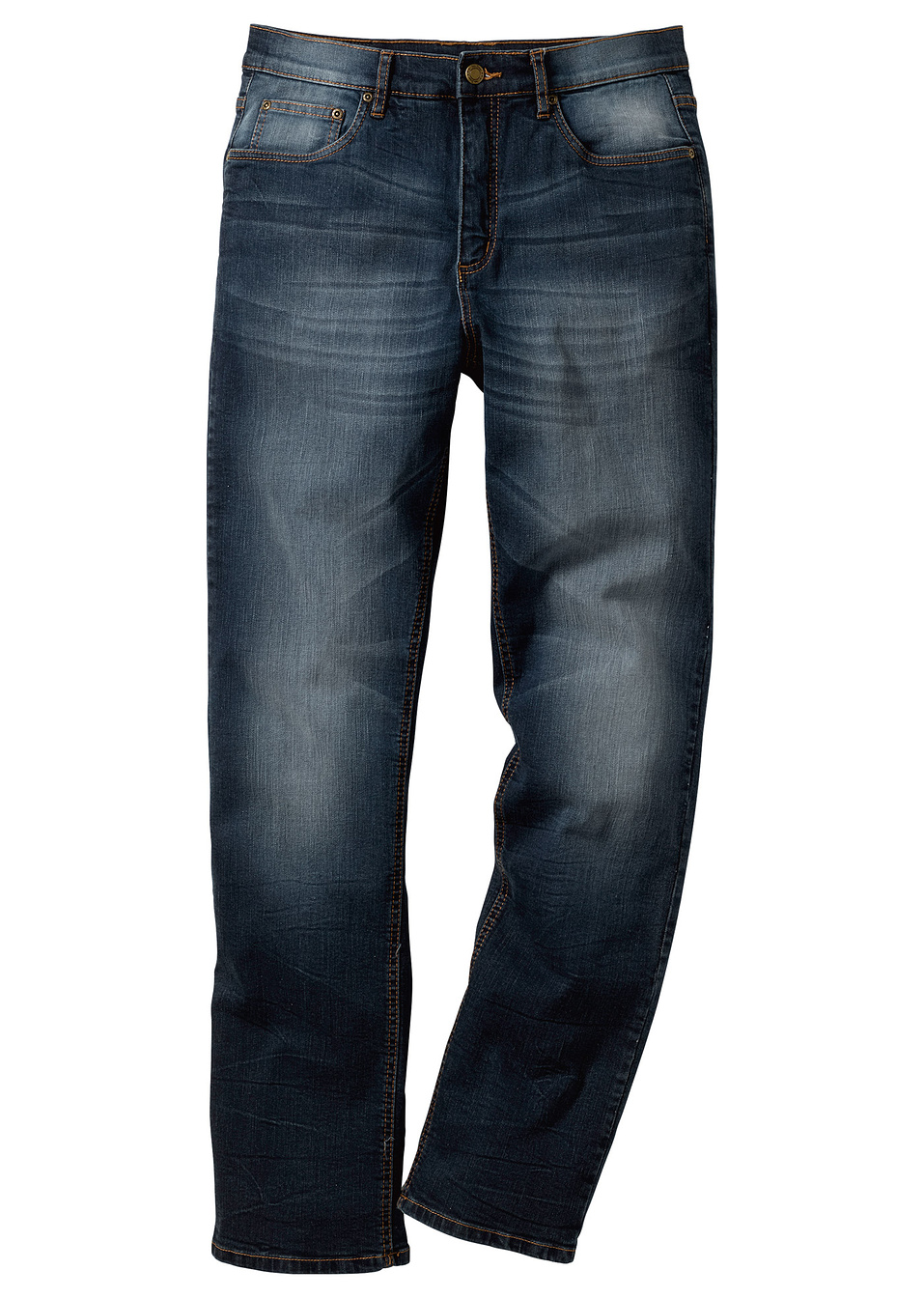 Ελαστικό τζιν classic fit STRAIGHT-Μπλε σκούρο-John Baner JEANSWEAR