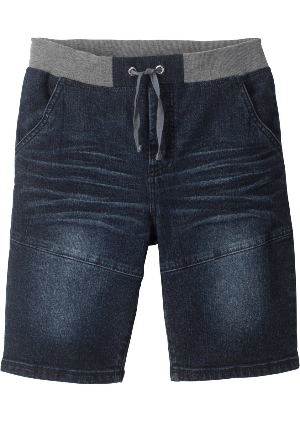 Τζιν βερμούδα-Dark μπλε πετροπλυμένο-John Baner JEANSWEAR