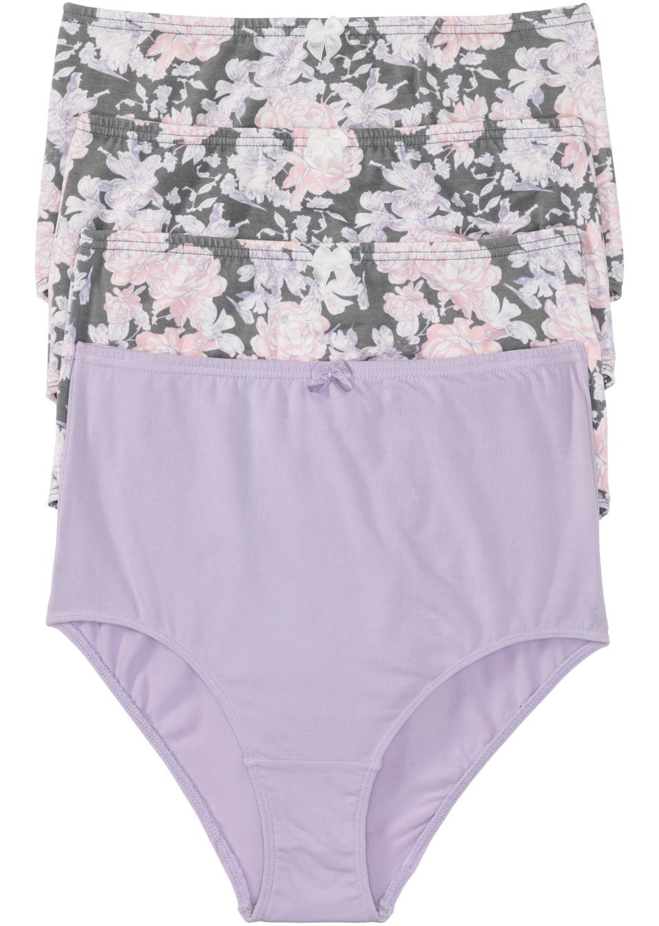 Ψηλόμεσο σλιπ (συσκευασία των 4)-Λιλά εμπριμέ-bpc bonprix collection