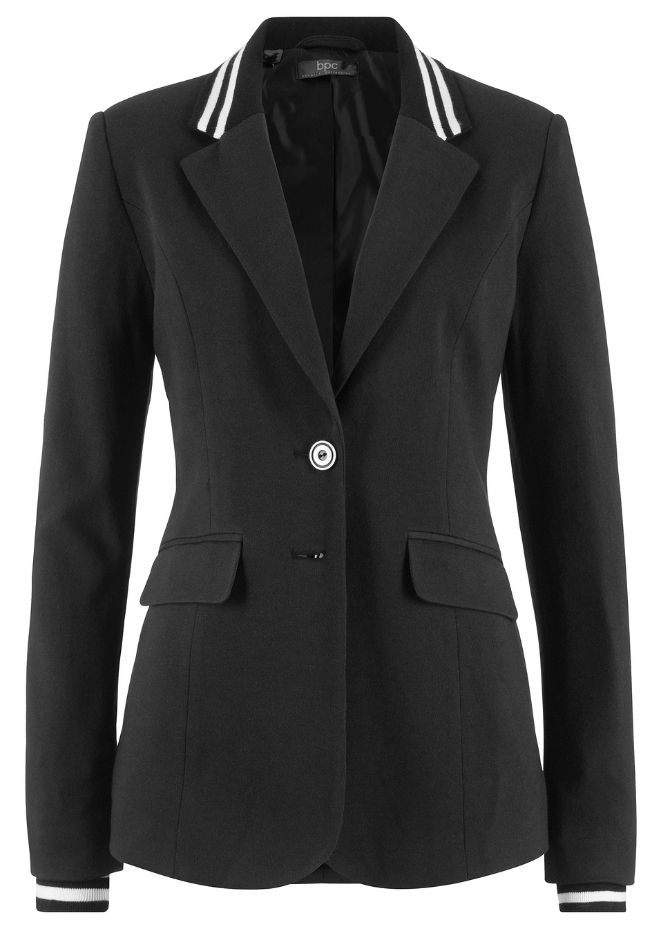 Σακάκι ζέρσεϊ-Μαύρο-bpc bonprix collection