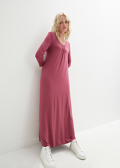 Μακρύ ελαστικό φόρεμα με μανίκια 3/4-bpc bonprix collection