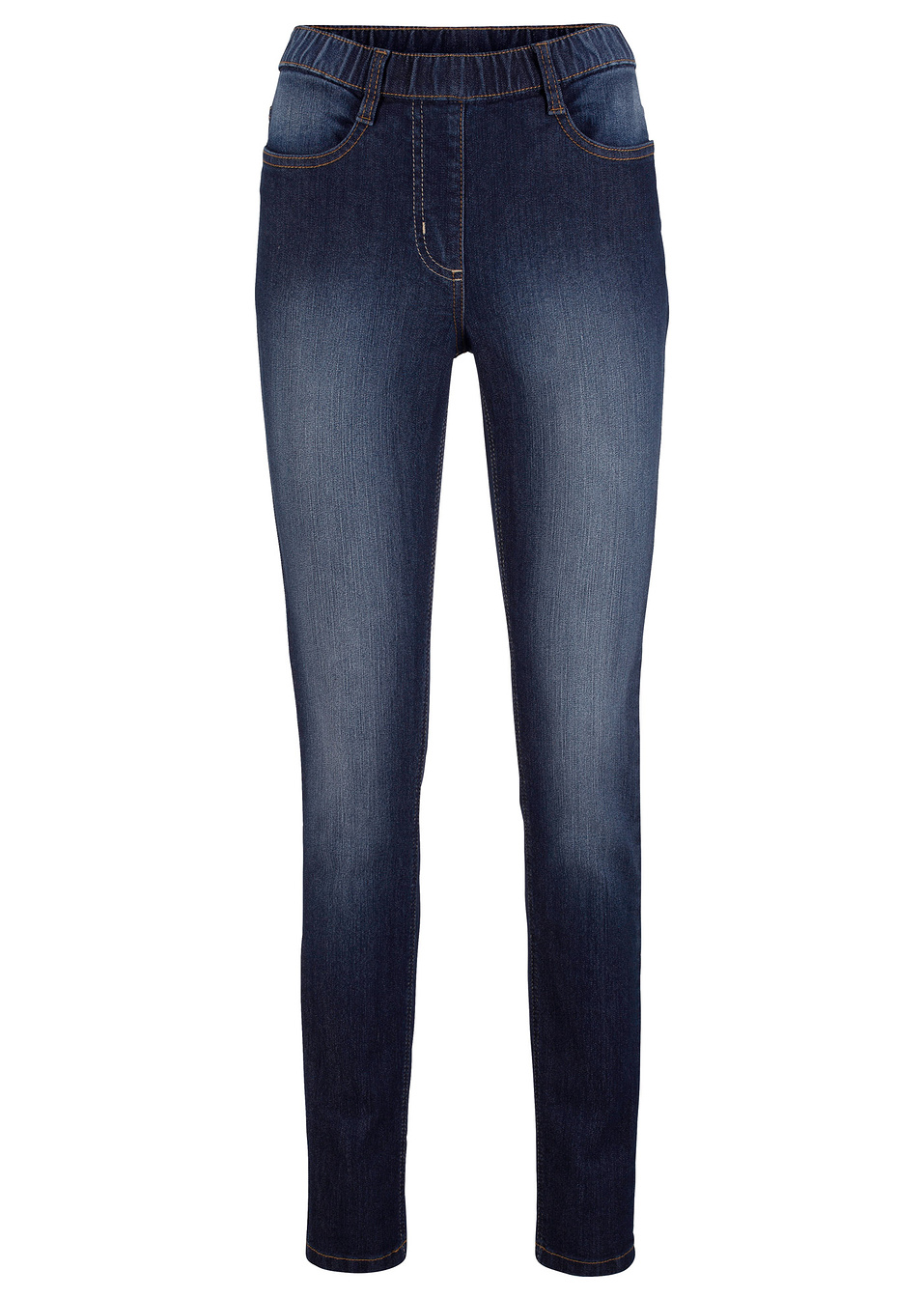 Τζιν jeggings με λάστιχο στη μέση-Dark denim-bpc bonprix collection