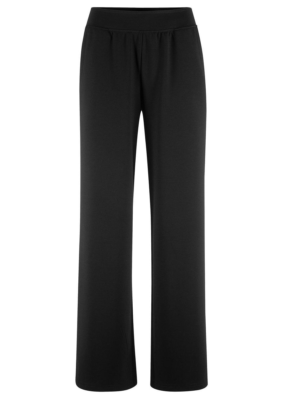 Φαρδύ παντελόνι punto di Roma με λάστιχο στη μέση-Μαύρο-bpc bonprix collection