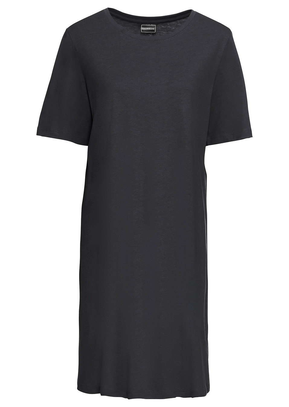 Φόρεμα ζέρσεϊ-Μαύρο-RAINBOW