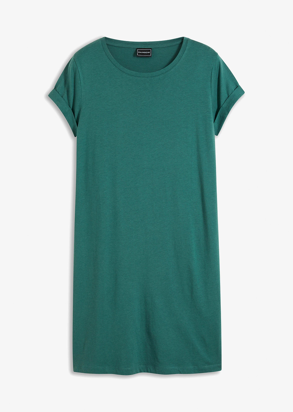 Φόρεμα ζέρσεϊ-Πράσινο του οπάλιου σβησμένο-RAINBOW