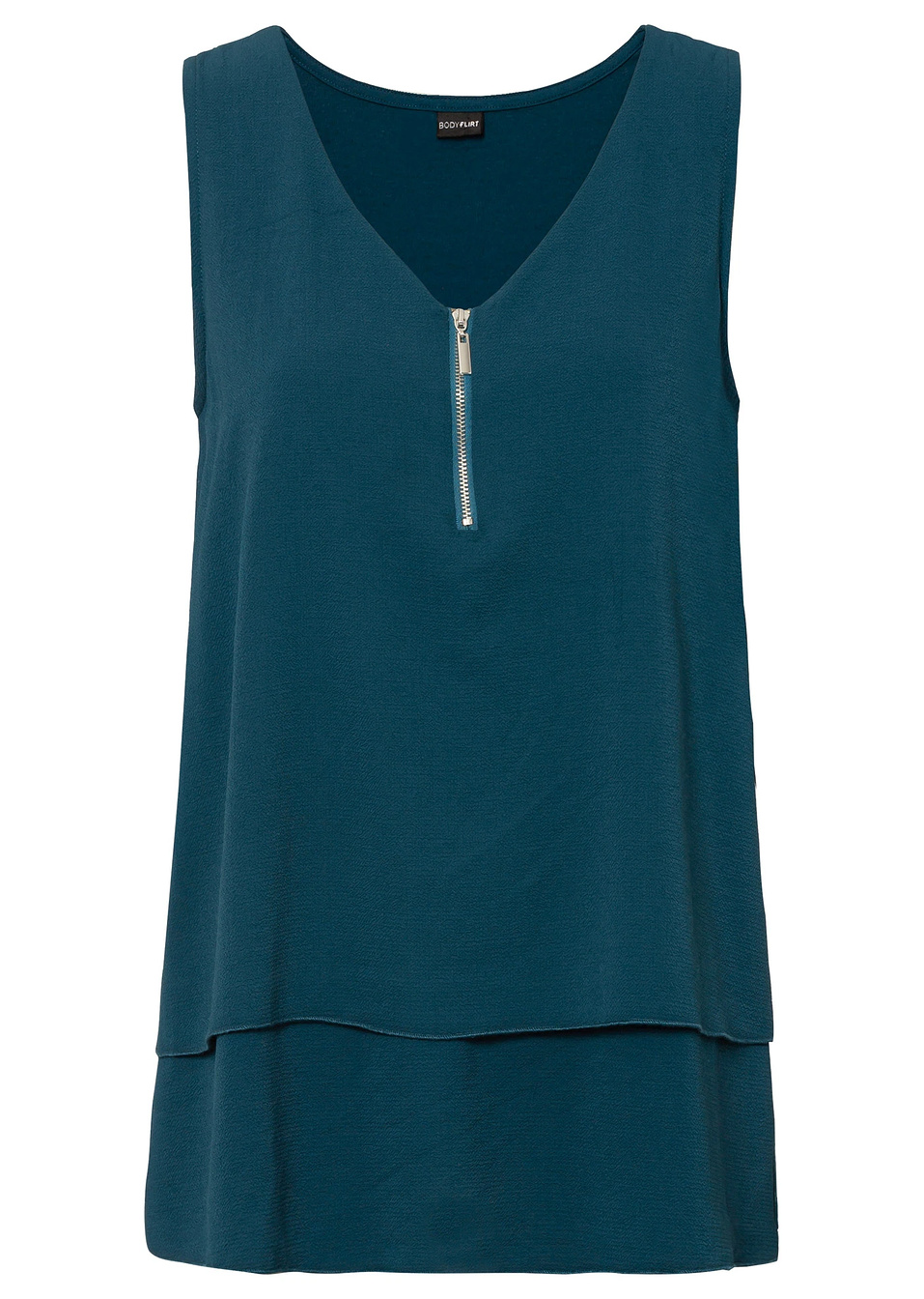 Потник с цип-Петрол тъмно-BODYFLIRT