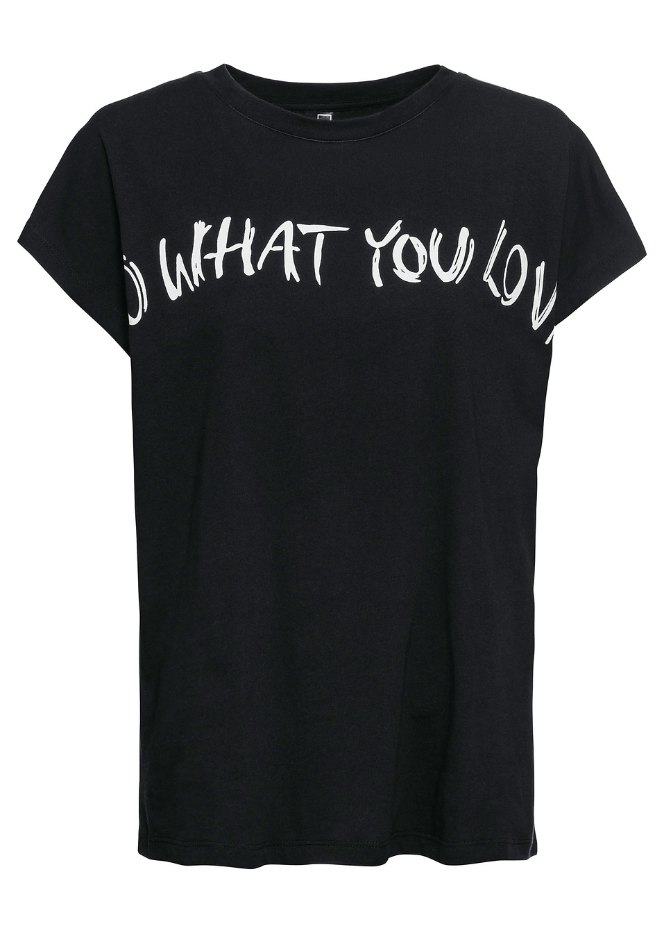 Μπλούζα oversized-Μαύρο με στάμπα-RAINBOW