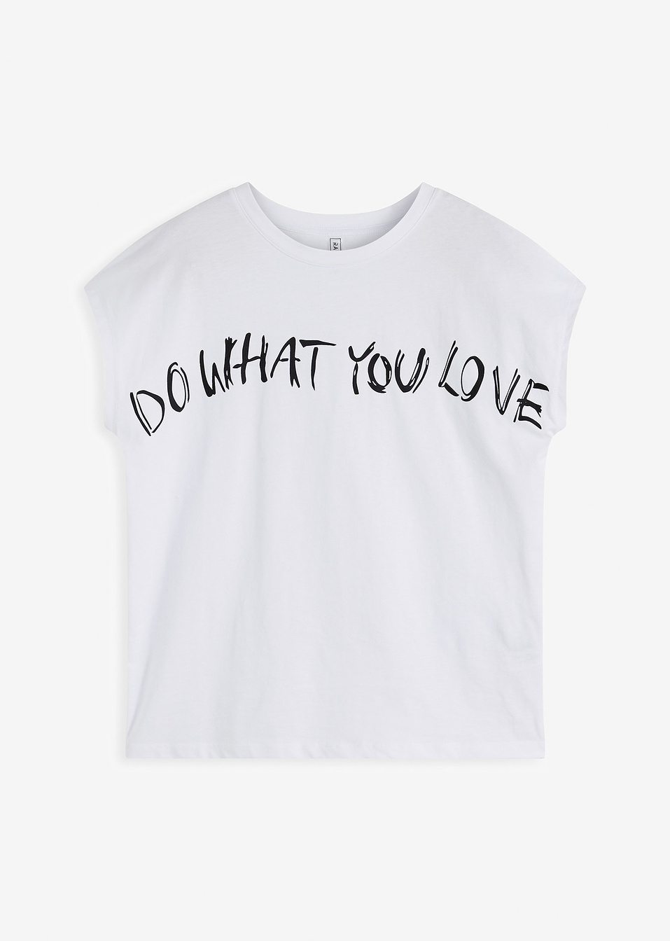 Μπλούζα oversized-Λευκό με στάμπα-RAINBOW