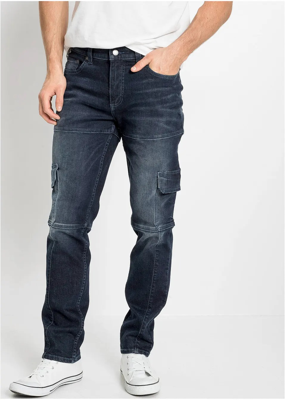Ελαστικό τζιν cargo slim fit straight-John Baner JEANSWEAR