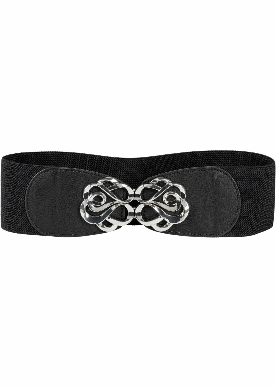 Еластичен колан-Черно/Сребристо-bpc bonprix collection