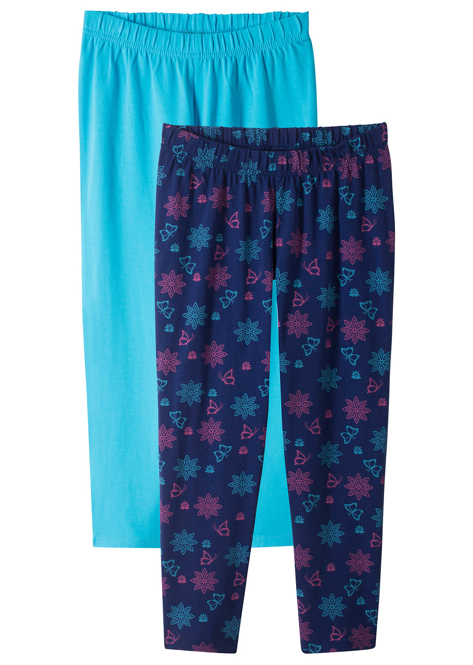 Клин 3/4 (опаковка с 2 бр.)-Нощно синьо/Тюркоаз-bpc bonprix collection