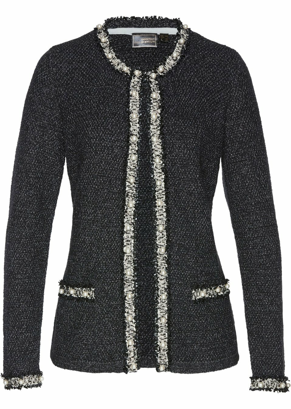 Жилетка с перли Premium-Черно-bpc selection premium bonprix collection