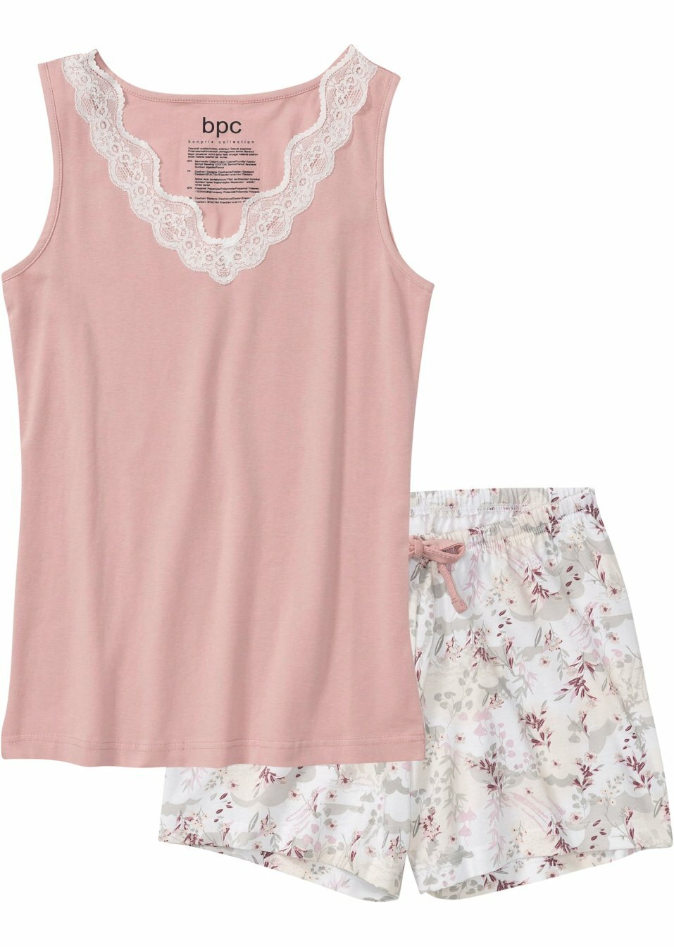 Лятна пижама-Пепел от рози пъстро-bpc bonprix collection