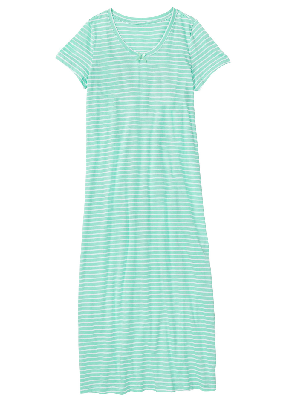 Дълга нощница-Ментово/Бяло на райета-bpc bonprix collection