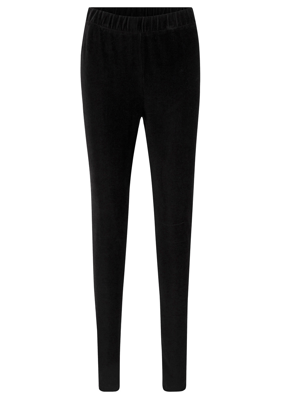 Βελούδινο κολάν ριμπ comfort-Μαύρο-bpc bonprix collection