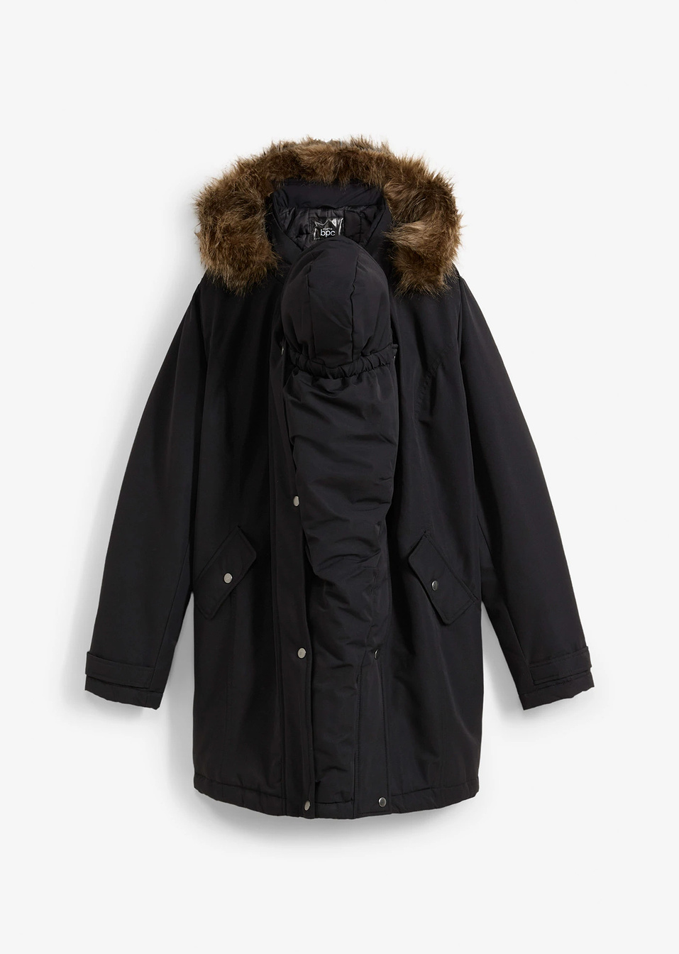 Τζάκετ εγκυμοσύνης με προσθήκη για μάρσιπο-Μαύρο-bpc bonprix collection