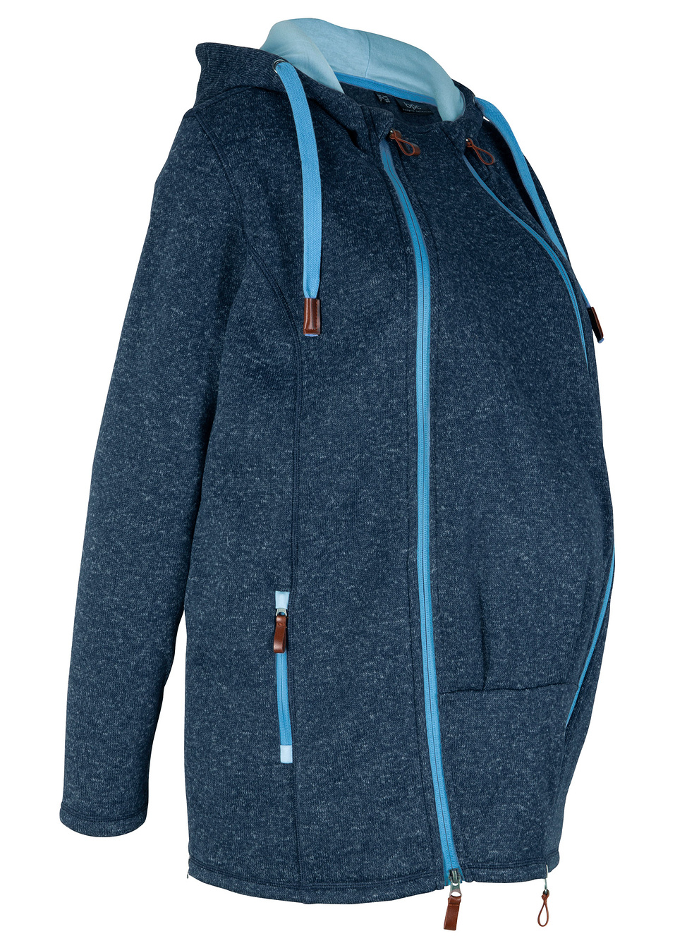 Ζακέτα φλις εγκυμοσύνης-Μπλε σκούρο/Μπλε medium μελανζέ-bpc bonprix collection