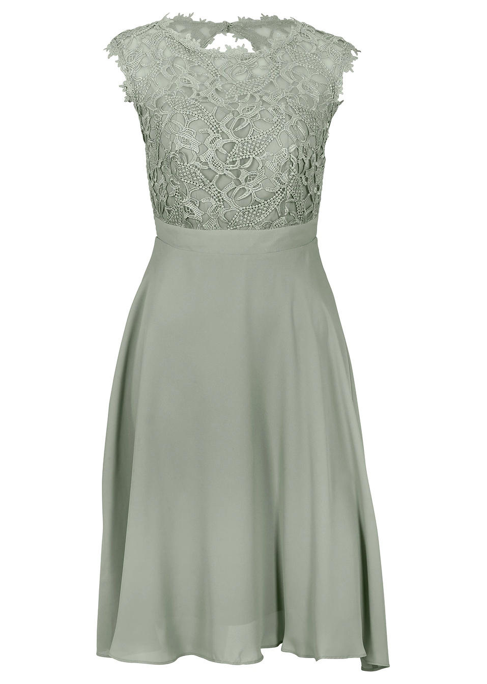 Φόρεμα με δαντέλα-Πράσινο του καλαμιού-bpc selection premium bonprix collection