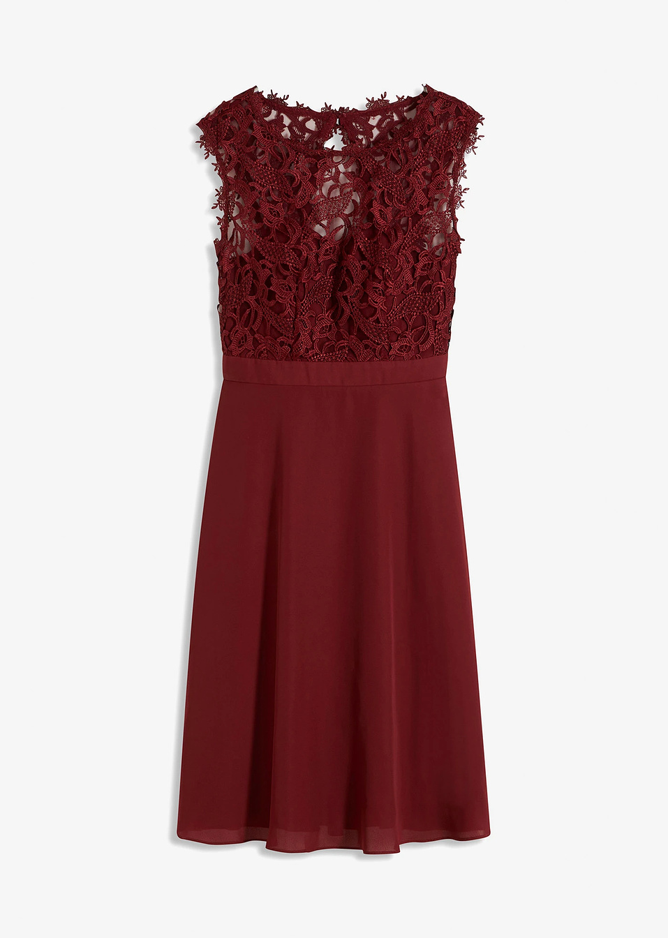 Φόρεμα με δαντέλα-Κόκκινο ρουμπινί-bpc selection premium bonprix collection