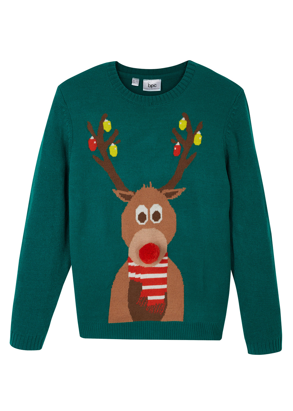 Χριστουγεννιάτικο πουλόβερ-Πράσινο σκούρο-bpc bonprix collection