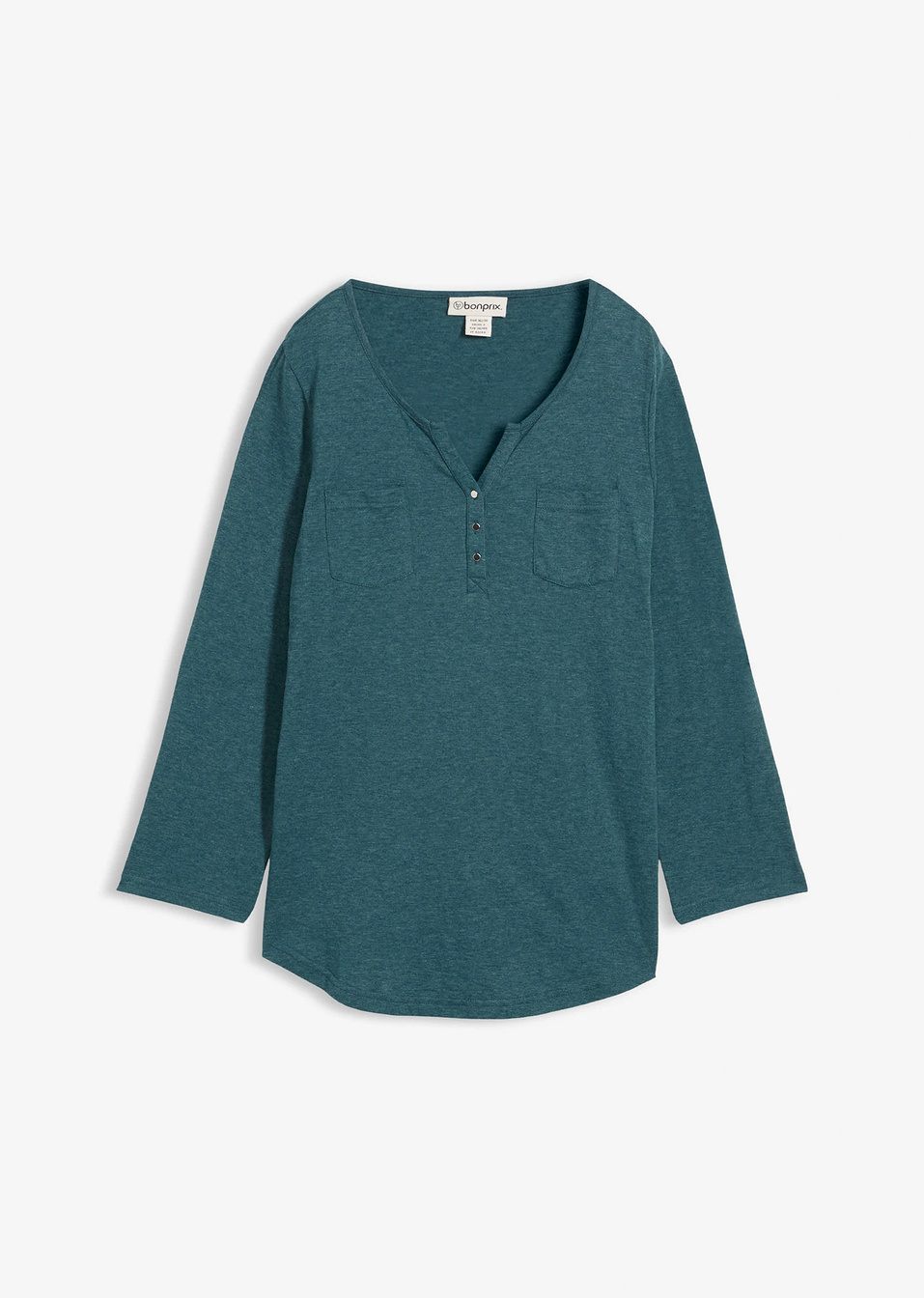 Βαμβακερή μπλούζα-Πράσινο του πιπεριού μελανζέ-bpc bonprix collection