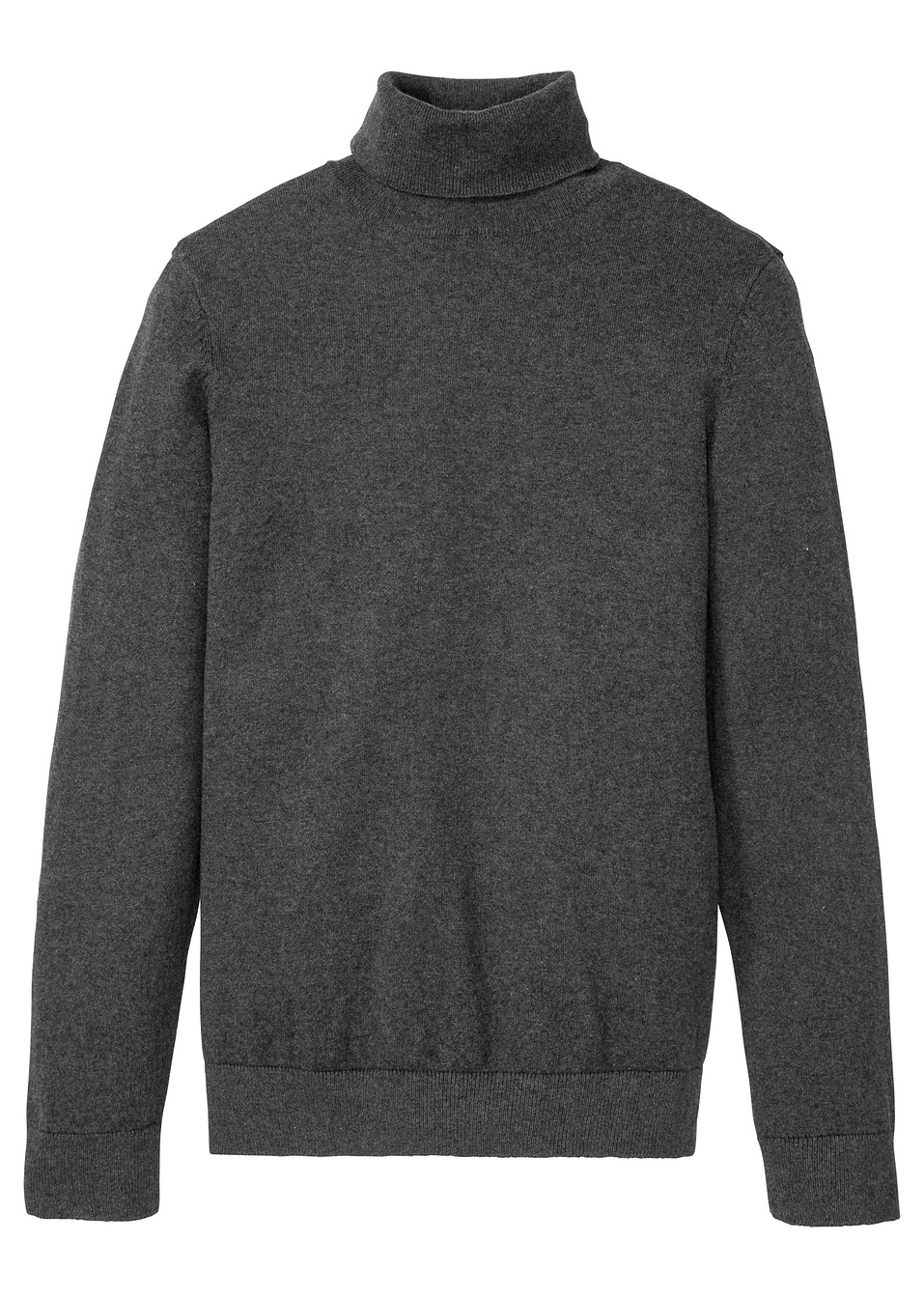 Πουλόβερ ζιβάγκο με κασμίρι-Γκρι σκούρο μελανζέ-bpc selection bonprix collection