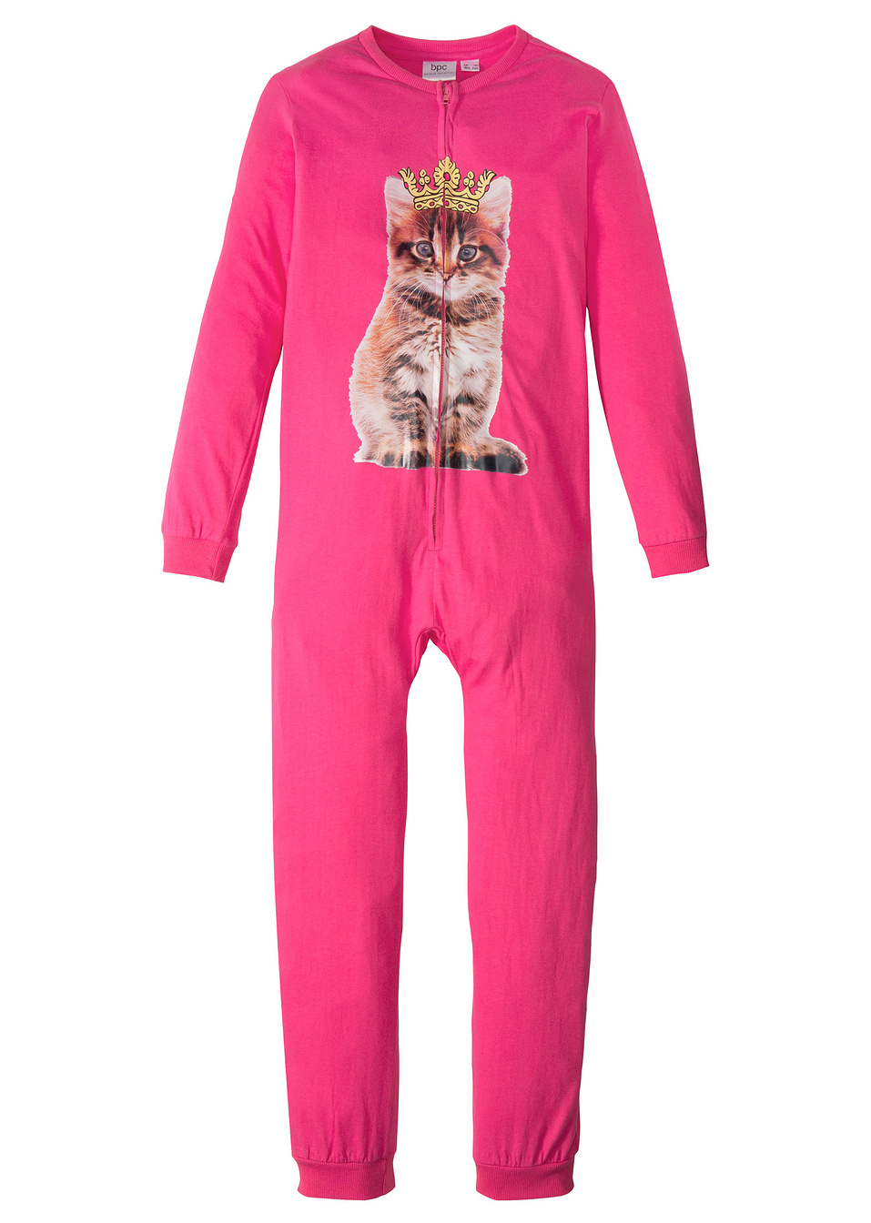 Пижама тип гащеризон-Фуксия тъмно с щампа-bpc bonprix collection