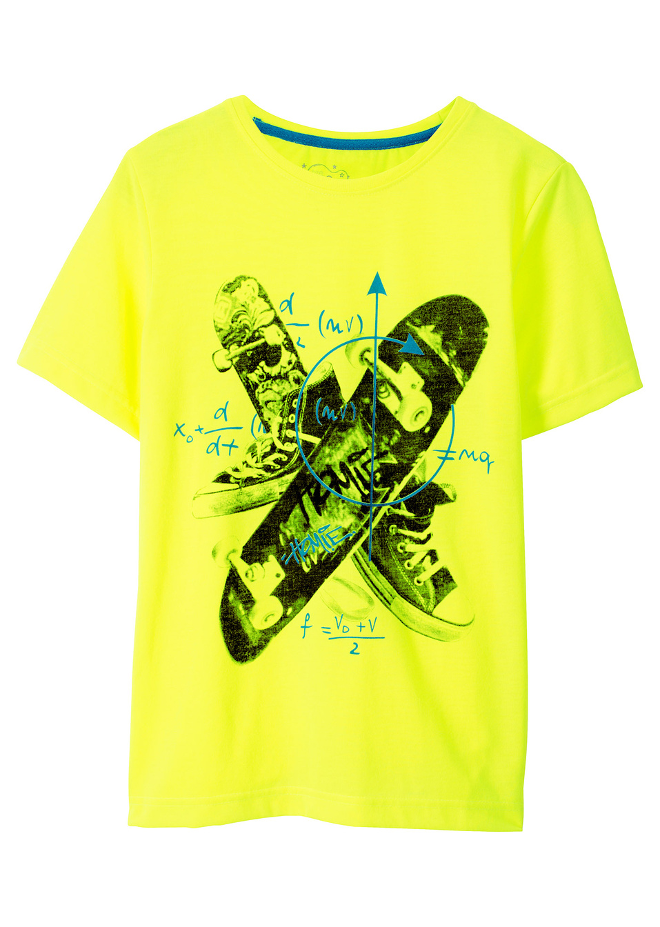 T-shirt-Κίτρινο φλούο με στάμπα-bpc bonprix collection