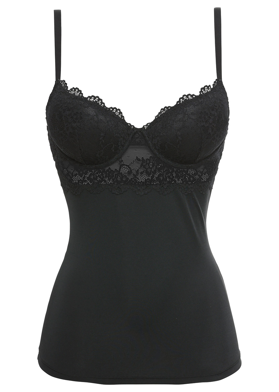Τοπ με ενσωματωμένο σουτιέν-Μαύρο-BODYFLIRT