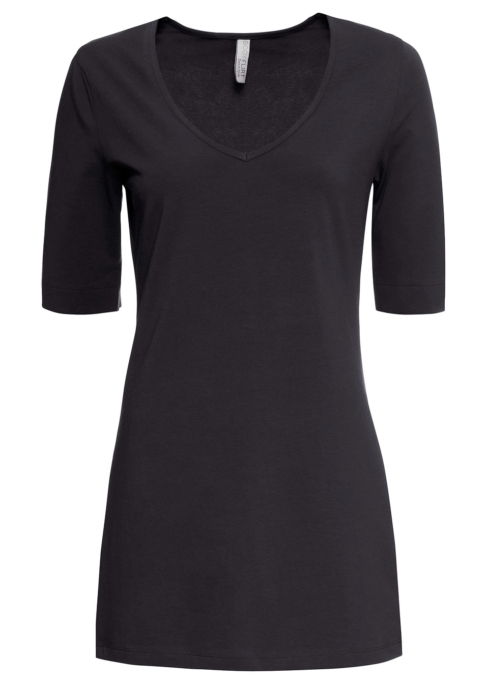 Μπλούζα με μανίκια 3/4-Μαύρο-BODYFLIRT boutique