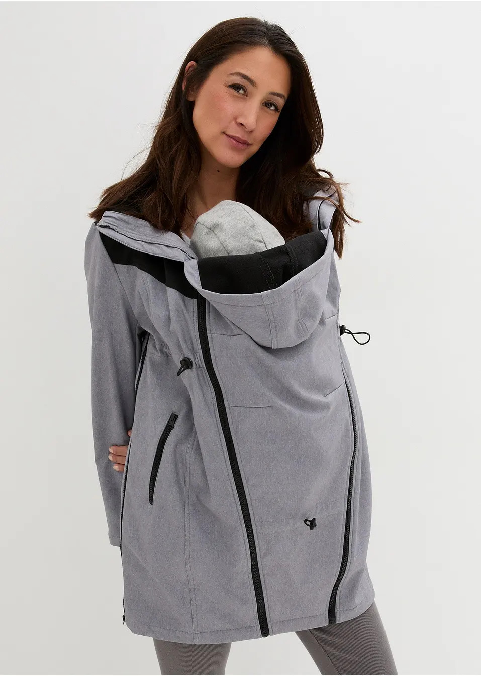 Τζάκετ εγκυμοσύνης από softshell με προσθήκη babywearing-bpc bonprix collection